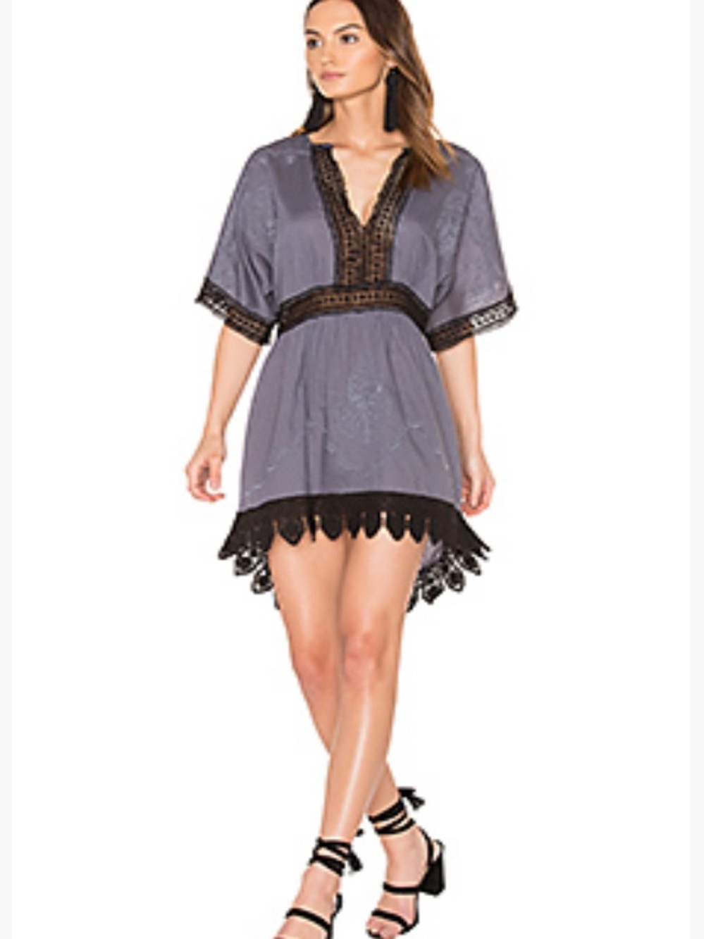 Lace-Trim Dress from Revolve